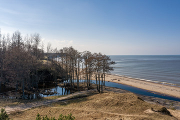 Baltic sea coast in in nice spring day next to Jurkalne, Latvia.