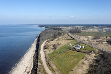Fototapeta na wymiar Baltic sea coast in in nice spring day next to Jurkalne, Latvia.