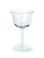 Empty glass on white background