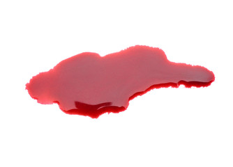 Blood spot on white background