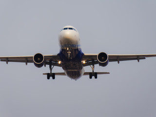 A flying shot of aeroplane 