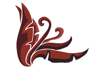 Obraz premium Bown flora ornament decoration