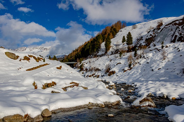 Schi Dorf Obergurgl in 2000 Höhenmetern im Winter, Tirol, Österreich,