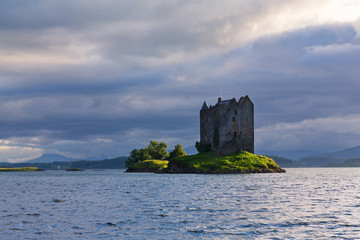 Landscape of Stalker Castle on a cloudy and gloom afternoon with clouds