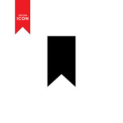 Bookmark icon vector. Flat design style on trendy icon.