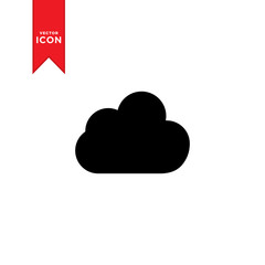  Cloudy icon vector. Cloud symbol. Weather vector illustration. Trendy flat design style on white background.