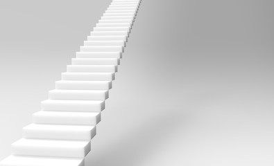3d rendering of stair to upside isolated