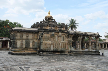 The Chennakeshava Temple complex, is a 12th-century Hindu temple dedicated to lord Vishnu, Belur, Karnataka, India