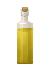 Olive oil bottle isolated on white background