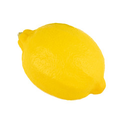 Yellow lemon isolated on white background