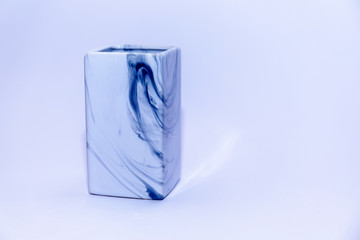 Decorative ceramic vase isolated on white