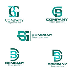 BG Letters logo setin interpolating design