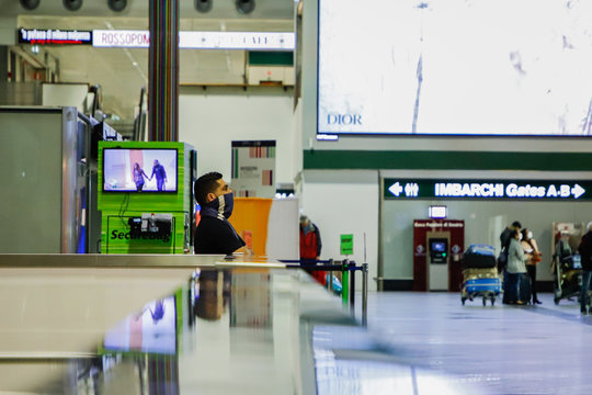 Airport Deserted Due To Coronavirus