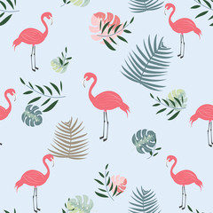 Naklejka premium Botanical flaming seamless pattern