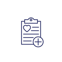 add to wish list icon, line