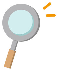 isolated vector illustration of loupe