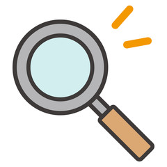 isolated vector illustration of loupe