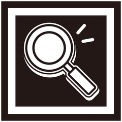 isolated vector icon of loupe