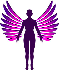 standing angel logo