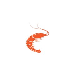 Shrimp illustration logo vector