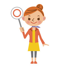 若い女性のまる・正解・OKイメージ