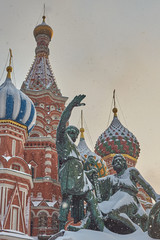 Fototapeta na wymiar Moscow Kremlin, winter view with snow