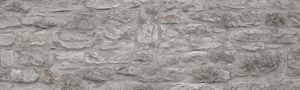 Banner: Textur Alte graue Steinmauer. unregelm&auml;&szlig;ige Steine