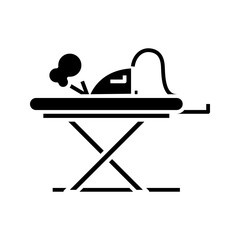 Skirt board black icon, concept illustration, vector flat symbol, glyph sign.