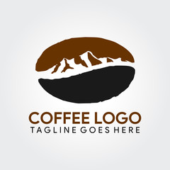Coffee Mountain Company Logo Design Ideas Template
