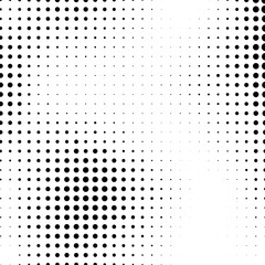 Abstract halftone black and white vector background. Grunge effect dotted pattern. Vector graphic for web business designs.
