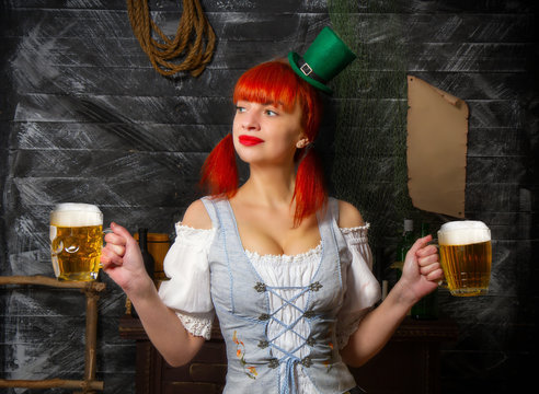 Irish waitress beer