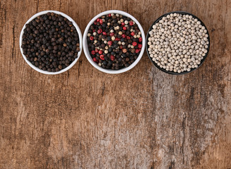 Pepper  on the old wooden