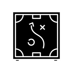 Scheme black icon, concept illustration, vector flat symbol, glyph sign.