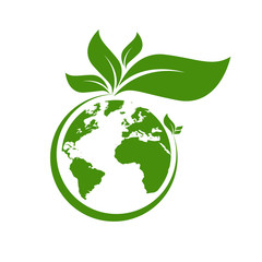 Obraz premium Ecology world symbol, icon. Eco friendly concept for company