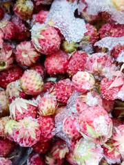 Fresh, sweet, large, healthy and frozen strawberries.