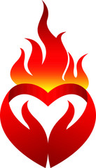 flame heart logo