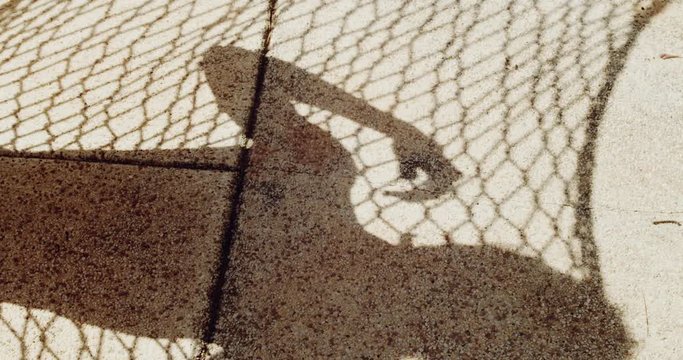 Woman Lies On Hammock Above The Sun