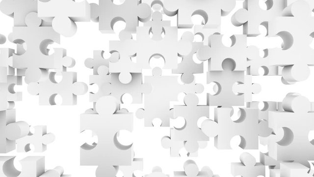 Abstract animation of large moving puzzles. Seamless loop.