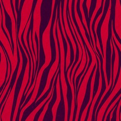 Bright seamless pattern with red and black lines. Zebra skin style. Design for print, textile, fabric.