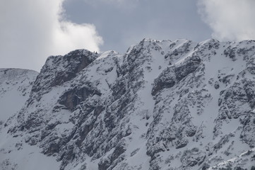 Fototapeta na wymiar Felswand am Sonnwendjochgrat