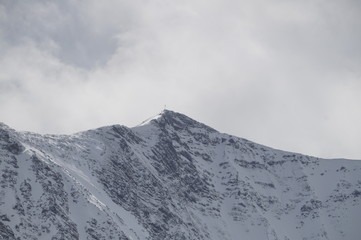Fototapeta na wymiar Gipfel Sonnwendjoch im Winter