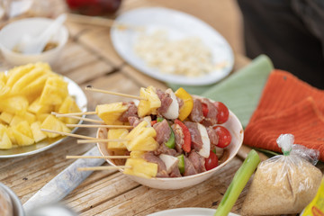 Barbecue grill for food texture