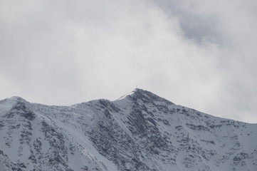 Gipfel Sonnwendjoch im Winter