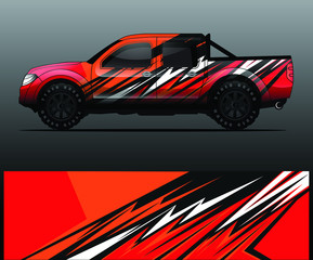 Obraz premium truck decal graphic wrap vector, abstract background