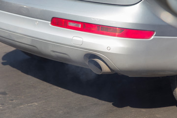 Motor transport pollutes the air in cities.