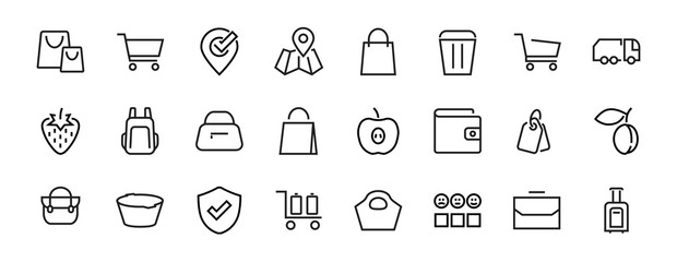 vector black icons set