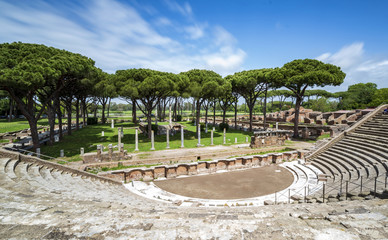 Ancient theatre, Ostia Antica, Rome,Italy