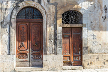 Fototapeta na wymiar The ancient doors
