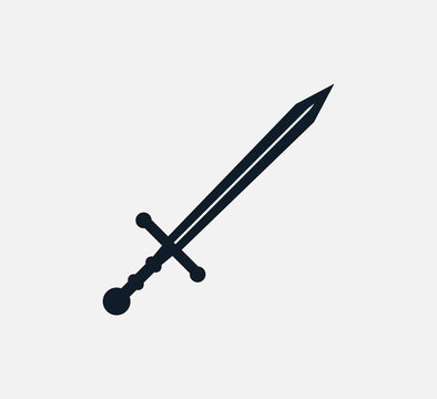 Sword Icon Vector Logo Template