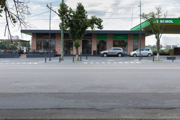 Modern petrol station of Bemol company in Chisinau.